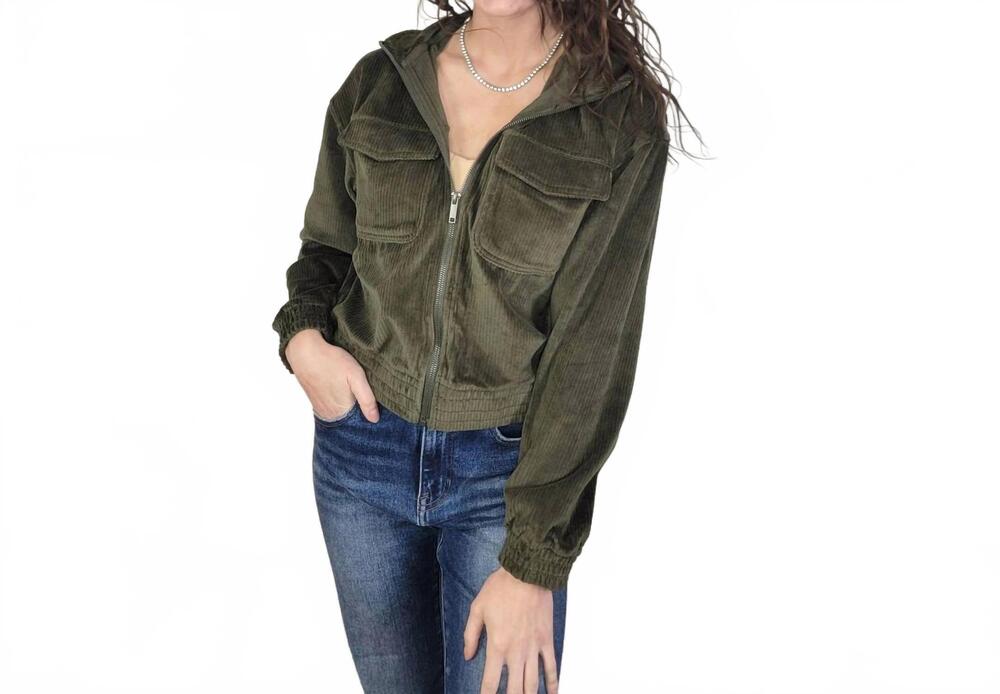 NEW RAE MODE marilyn corduroy jacket in olive
